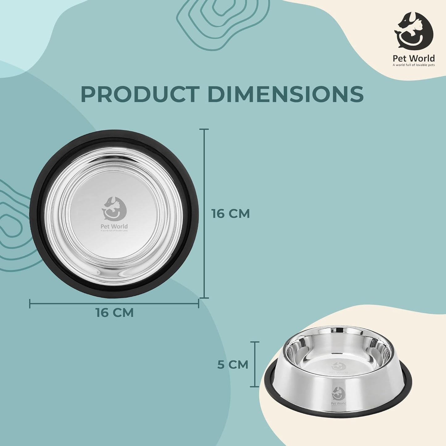 Pet World Dog Feeding Bowl - 960ml