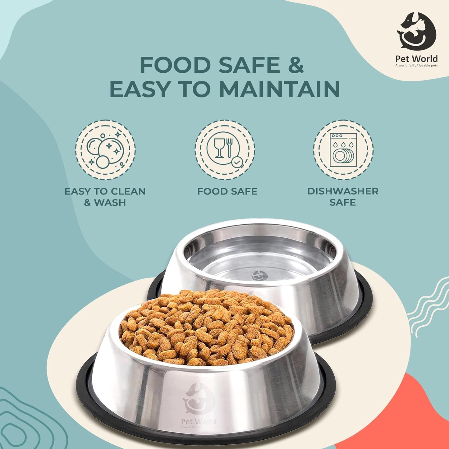 Pet World Dog Feeding Bowl - 240ml
