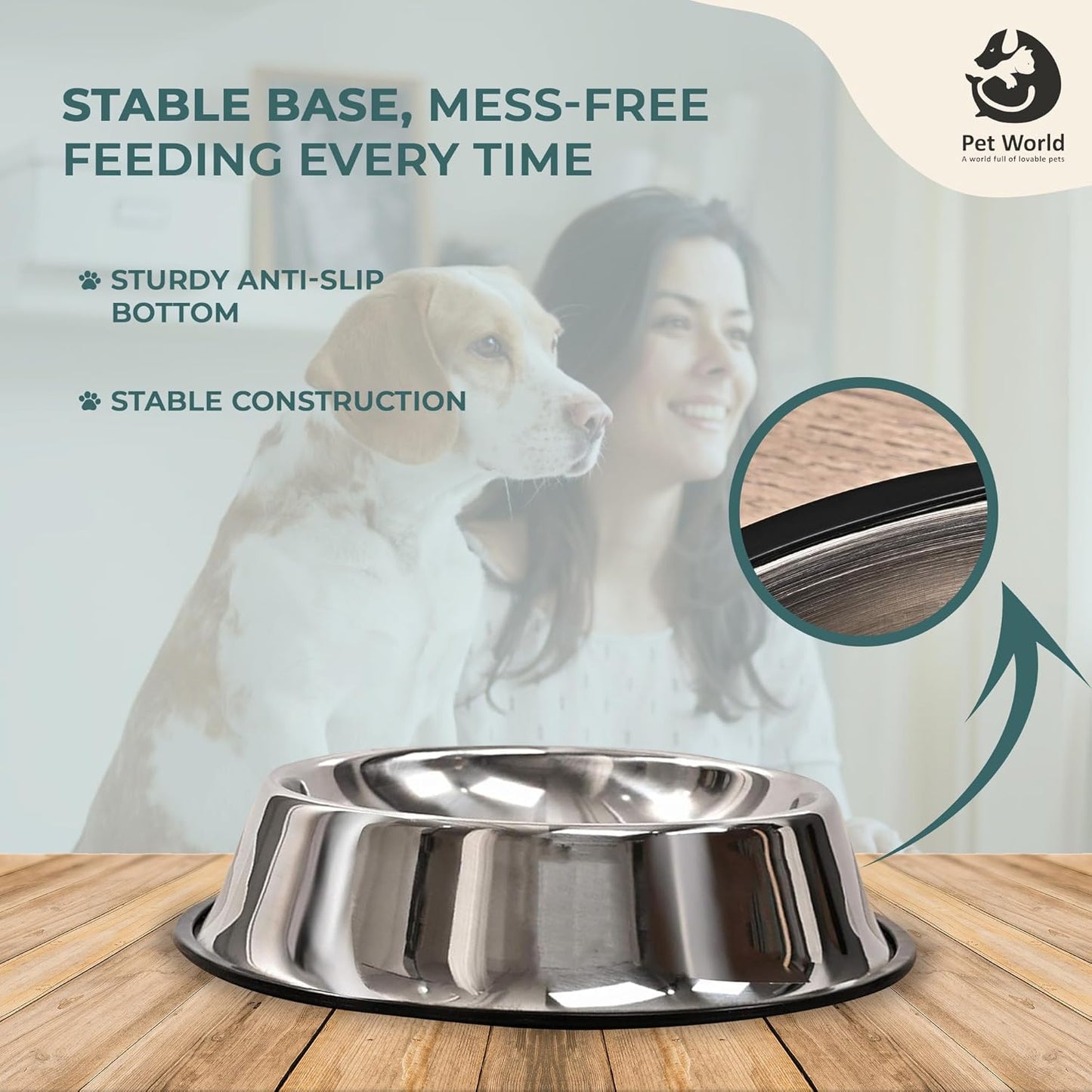 Pet World Dog Feeding Bowl - 240ml